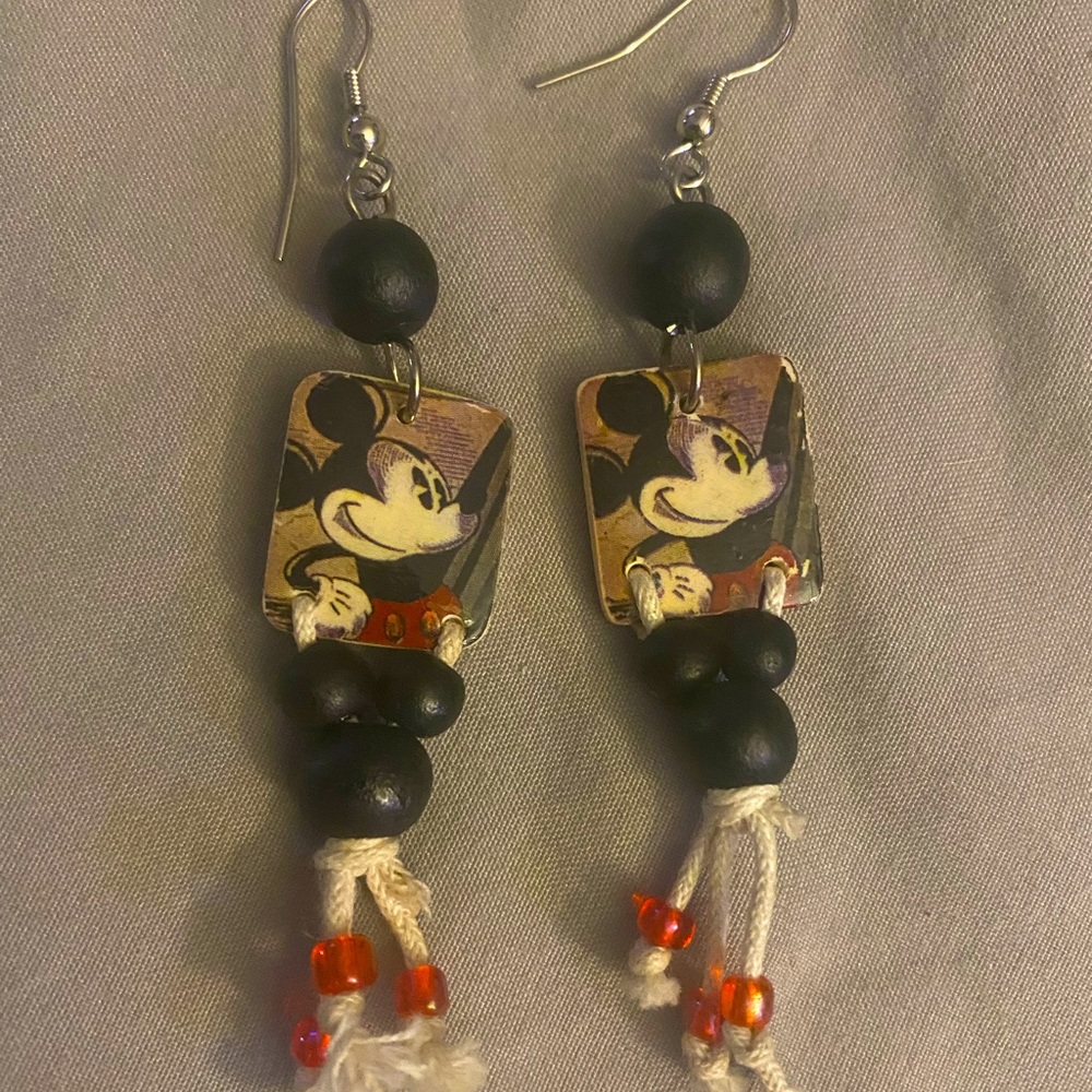 Vintage Mickey Mouse earrings Walt Disney World Dangle